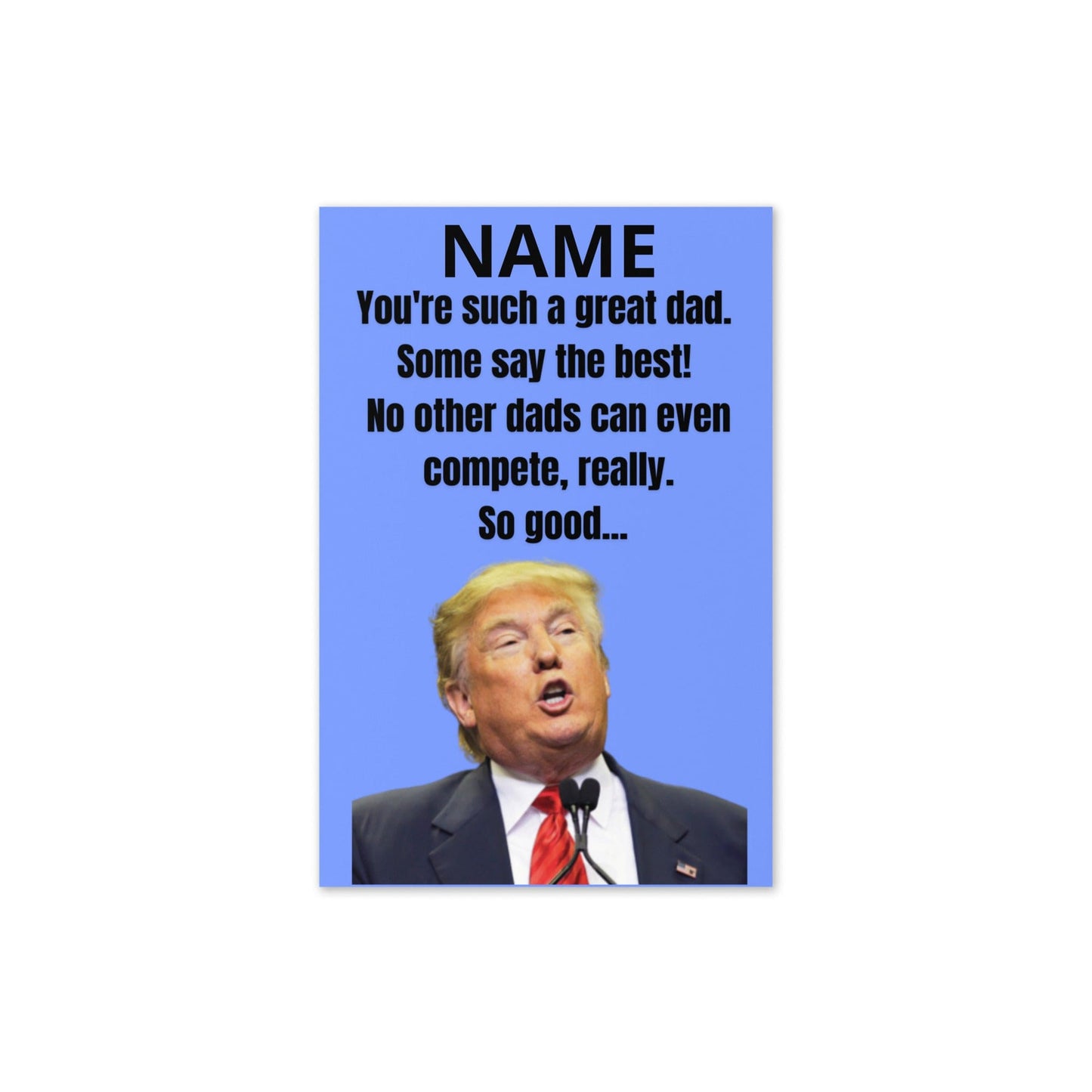 Customized Best Dad Trump Father's Day Card