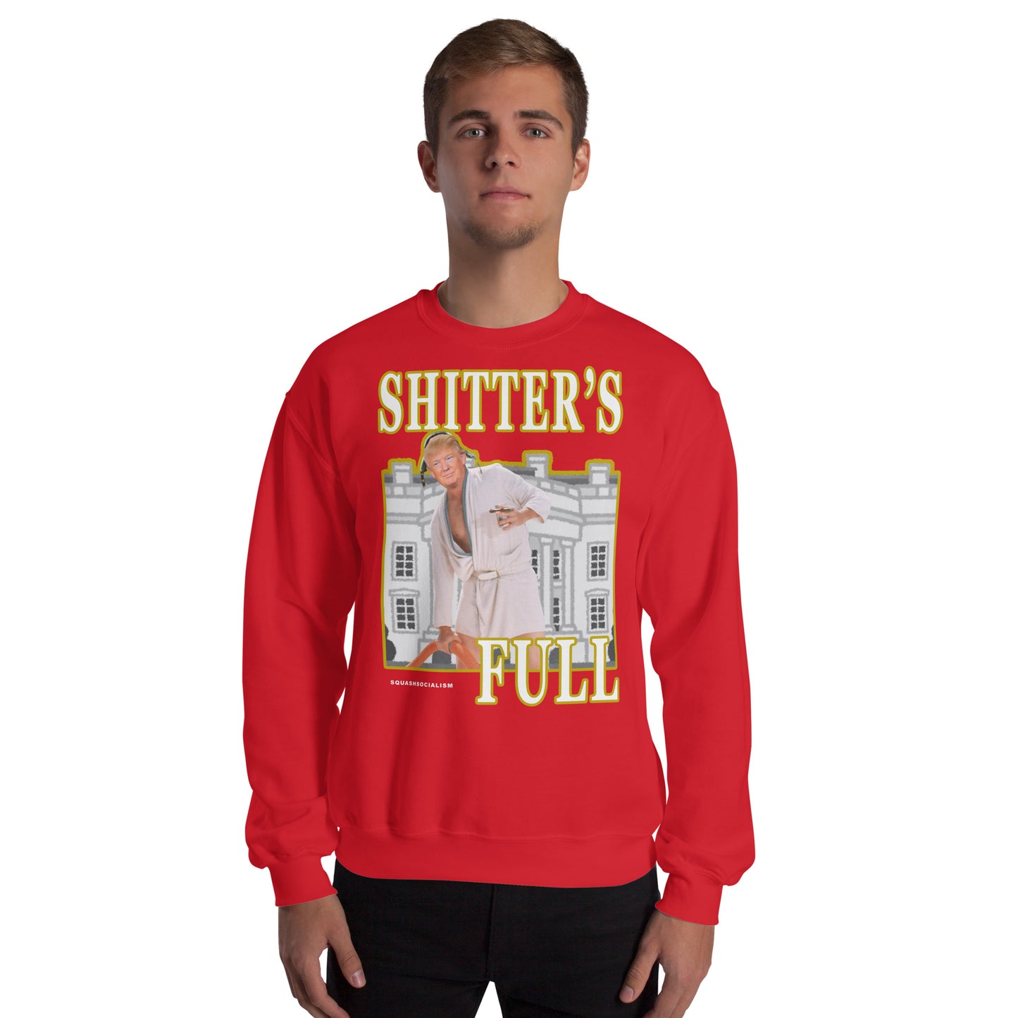 Trump "Shitter's Full" Ugly Christmas Sweater