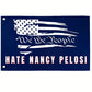 Anti Nancy Pelosi Wall Flag | Funny Crazy Nancy 3x5 ft Single-Sided Banner with Grommets | Great Gift Idea for Trump Supporters and Republicans