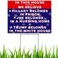 Hillary for Prison - Biden For Nursing Home - Pro Trump 18"x12" Double-Sided Yard Sign - 2 PIECES