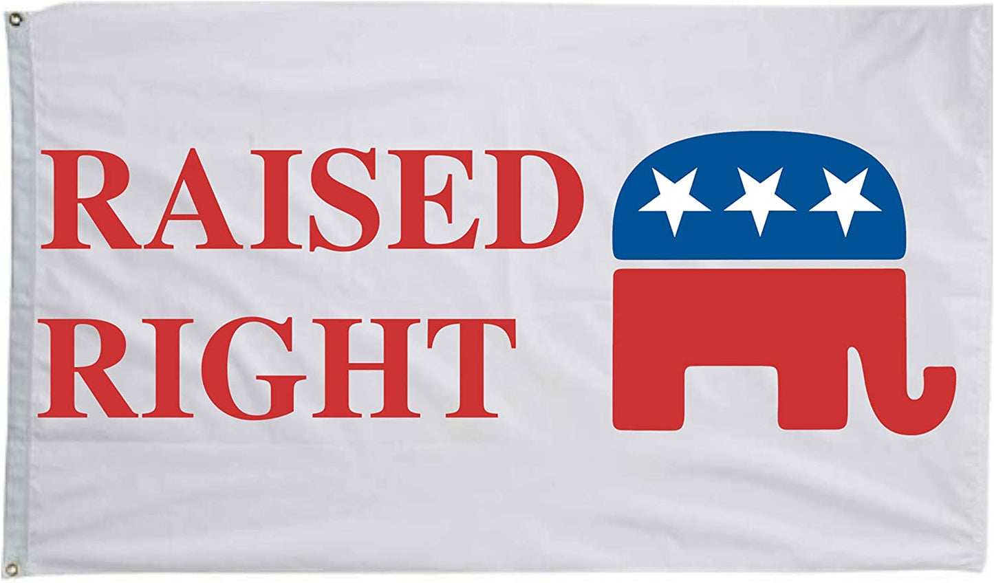 Raised Right Conservative 3'x5' Republican Flag | Large Indoor/Outdoor Flag for Proud Republicans