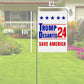 Trump and Desantis '24 Save America Garden Flag | 12"x18" Donald Trump Ron Desantis 2024 Yard Sign