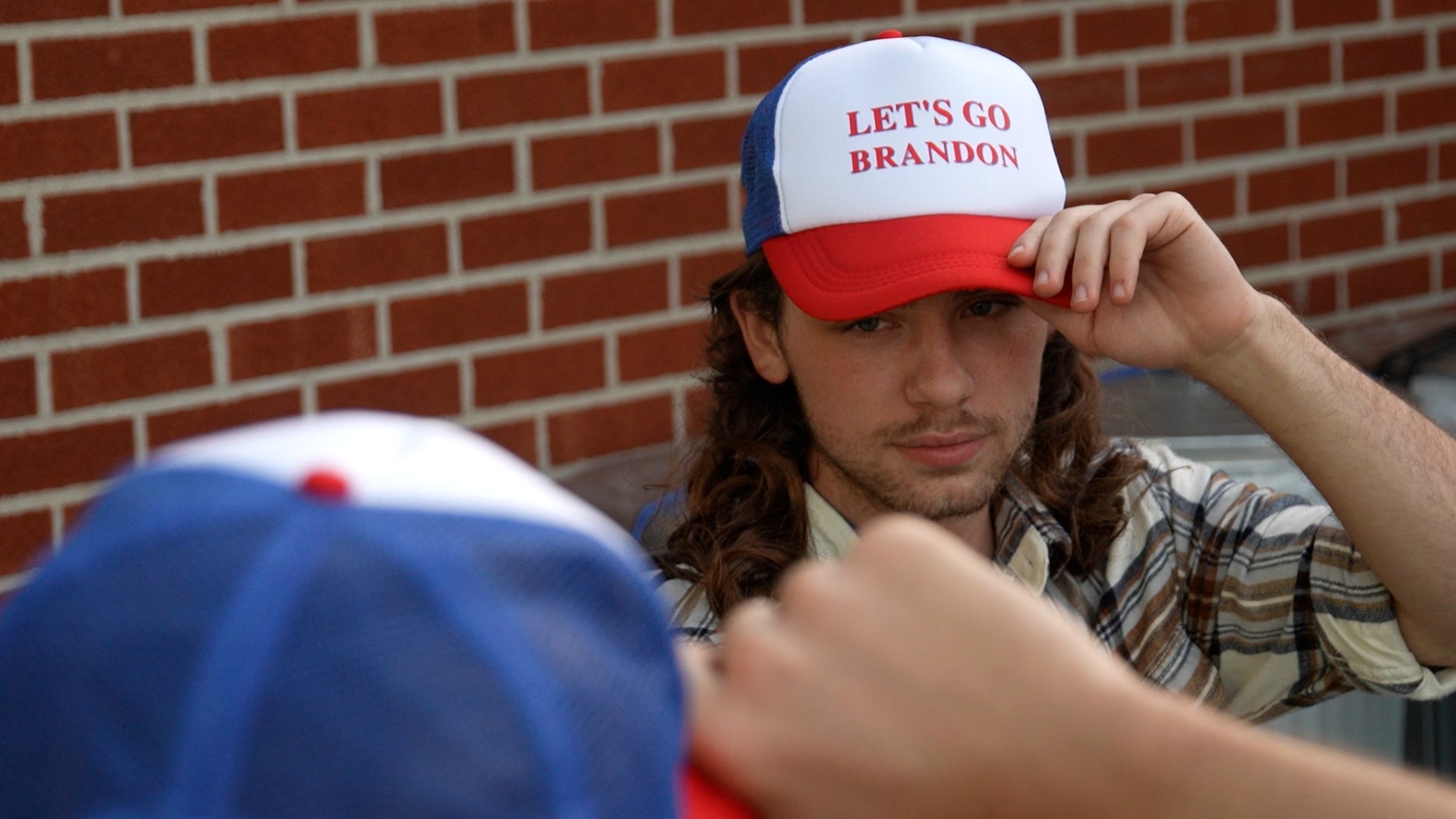 Let s Go Brandon USA Hat with Mullet Wig SQUASH SOCIALISM