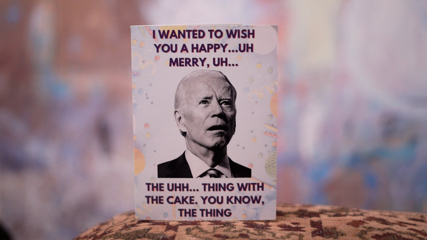 Funny Joe Biden Uh Uh Birthday Card