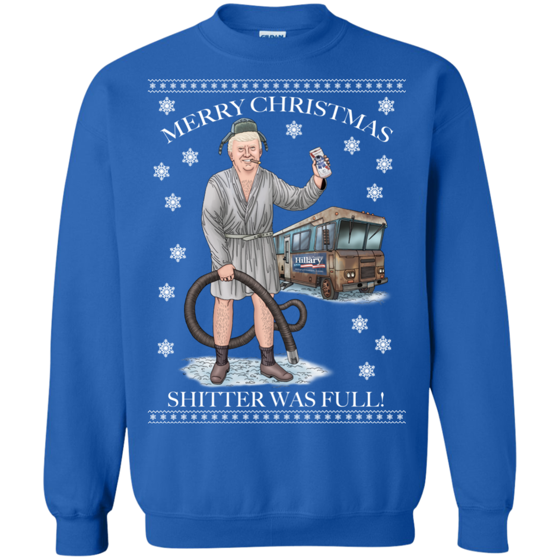 Donald Trump Shitter Was Full Christmas Sweater - LiberTee Shirts