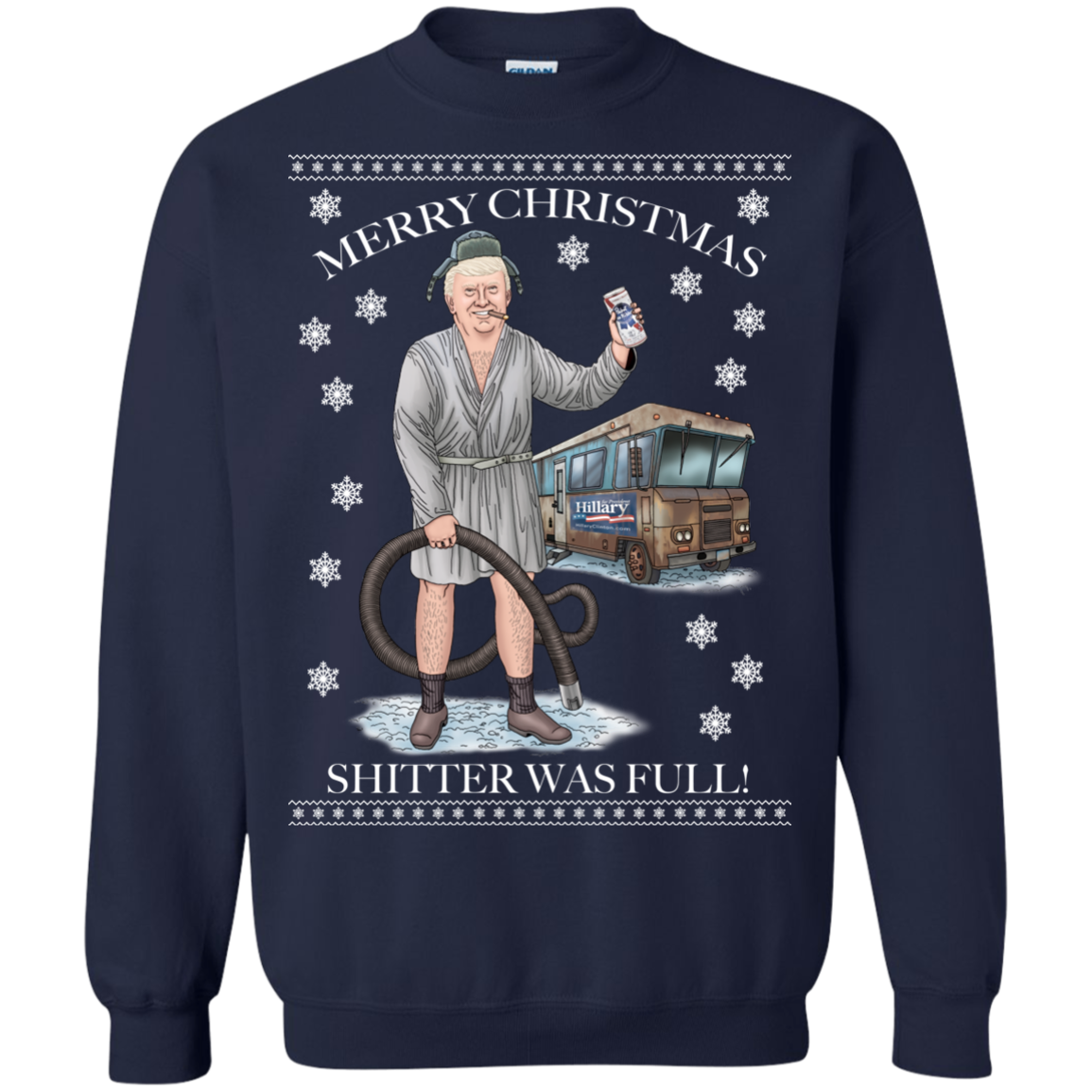 Donald Trump Shitter Was Full Christmas Sweater - LiberTee Shirts