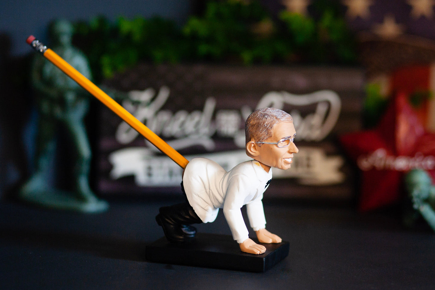Dr. Fauci Funny Novelty Pencil Holder Bobble - 2 Pieces