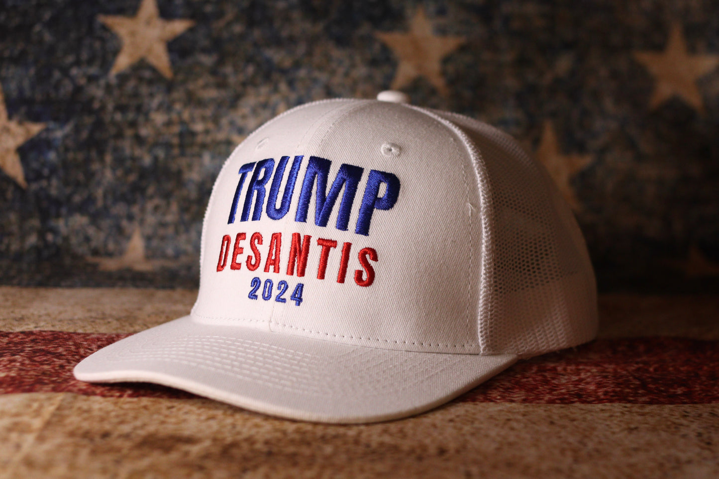 Donald Trump and Ron Desantis 2024 Trucker Hat