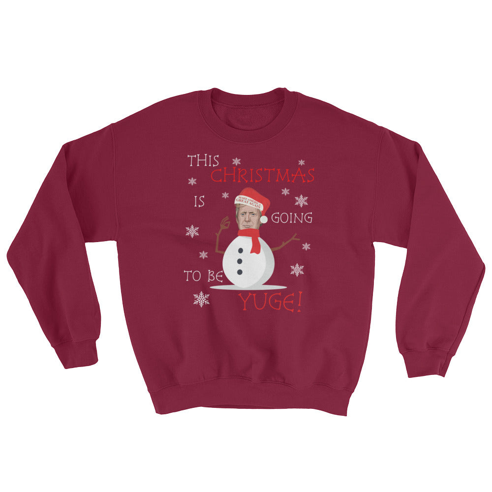 Donald Trump Snowman Christmas Sweatshirt - LiberTee Shirts