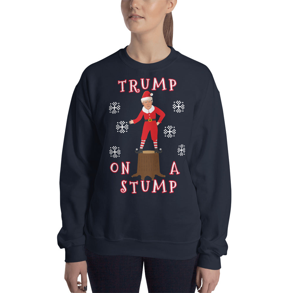 Trump On A Stump Christmas Sweater