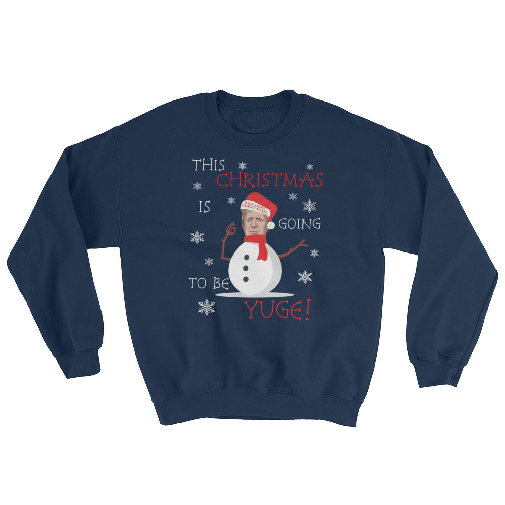 Donald Trump Snowman Christmas Sweatshirt - LiberTee Shirts