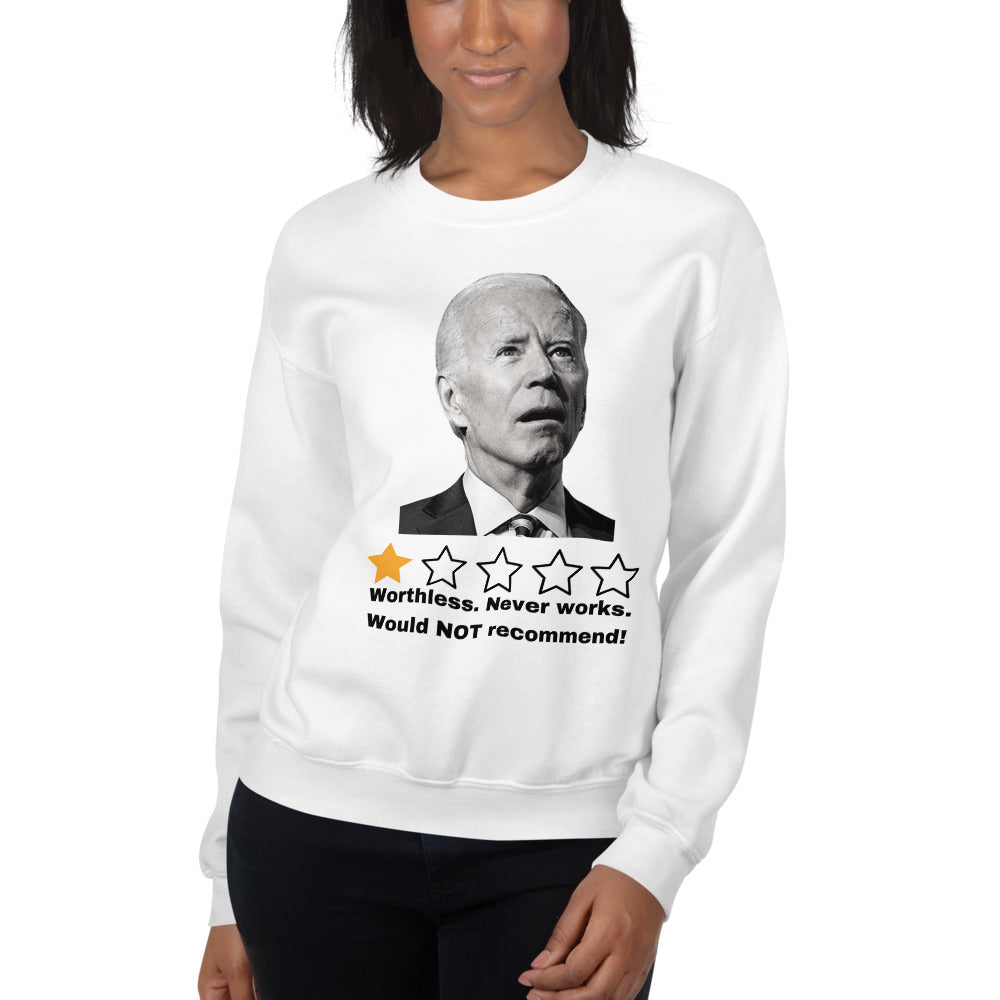 Biden 1-Star Review Ugly Christmas Sweater