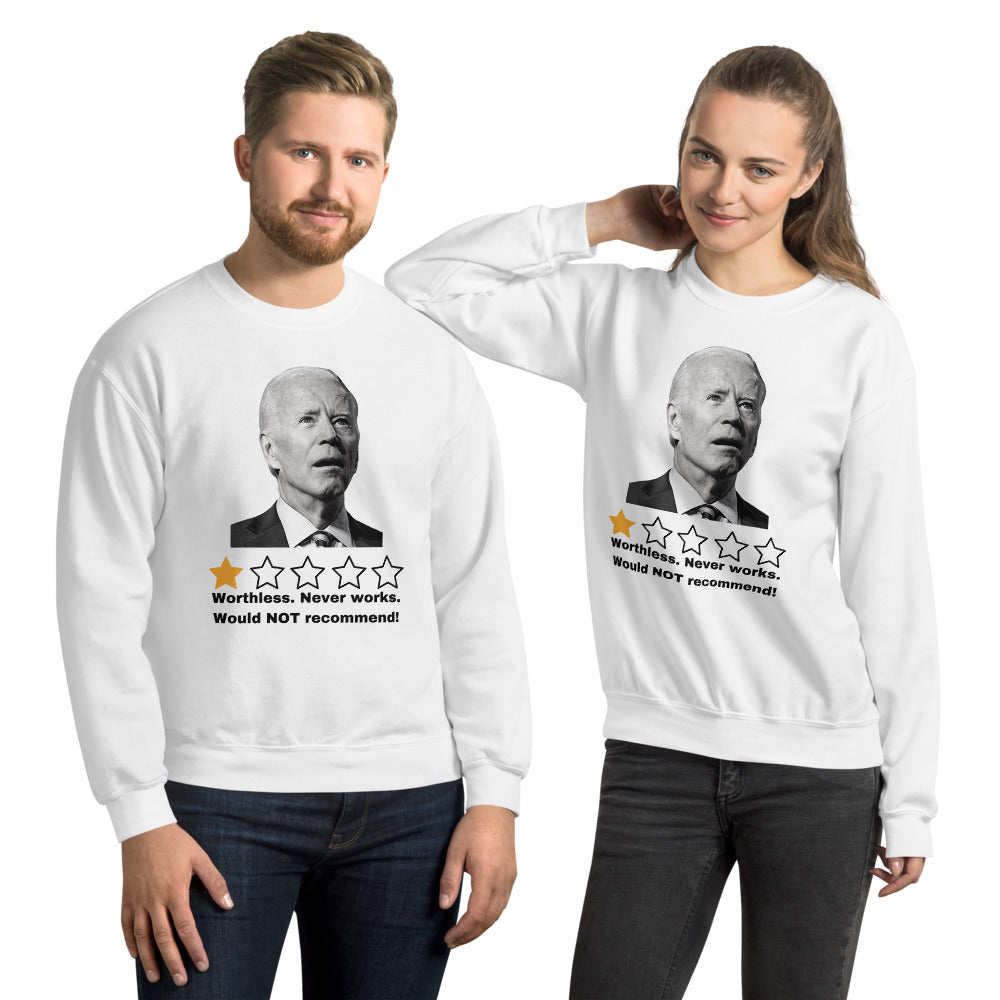 Biden 1-Star Review Ugly Christmas Sweater